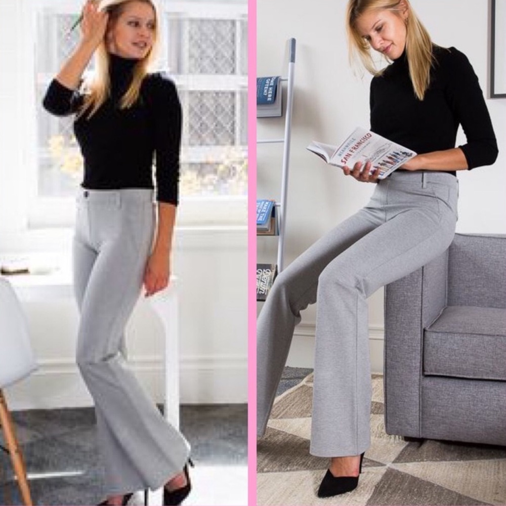 Betabrand Bootcut Classic Dress Pant Gray Wrinkle-Resistant Ponte Yoga Large LP - Picture 2 of 7